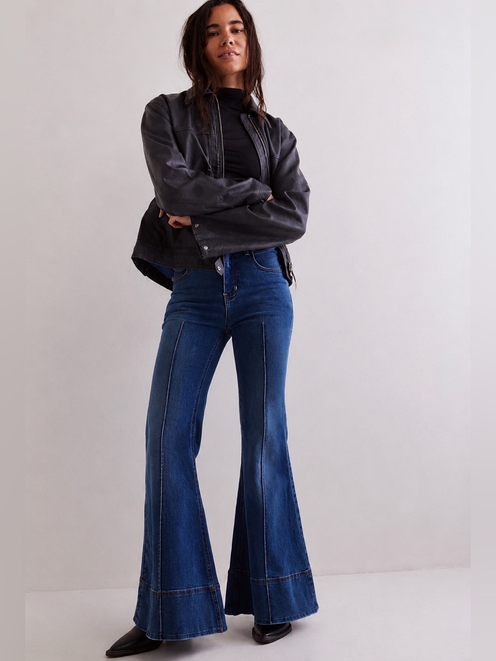 NWOT Free People Lo Rosa Flare Jeans